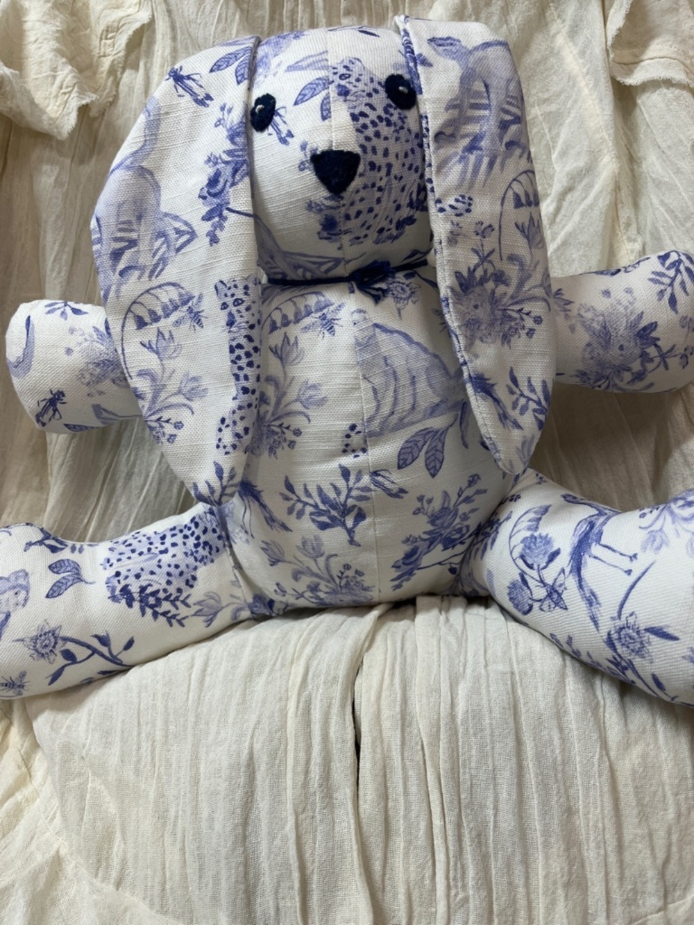 Lou Lou Baker Toile Bunny Rabbit Toy New
